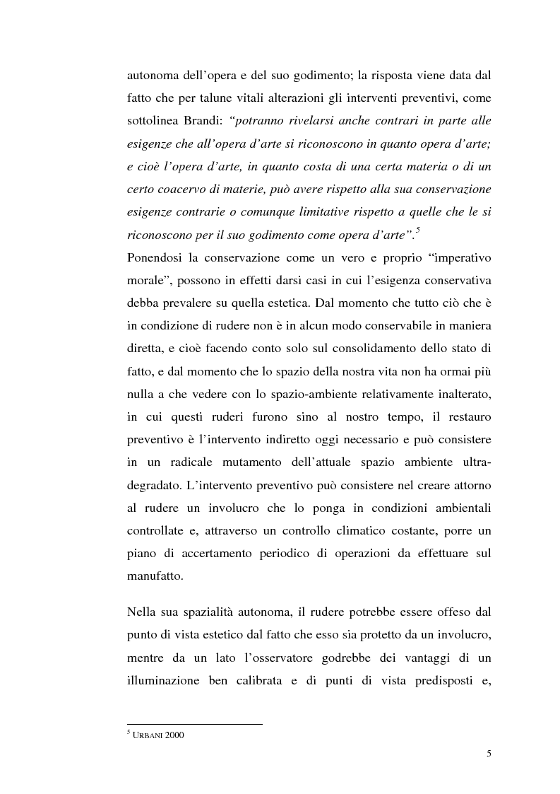 Anteprima della tesi: La manutenzione programmata sul sito archeologico di San Vincenzo al Volturno: Analisi e indagini preliminari sulla cappella di Santa Restituta, Pagina 4