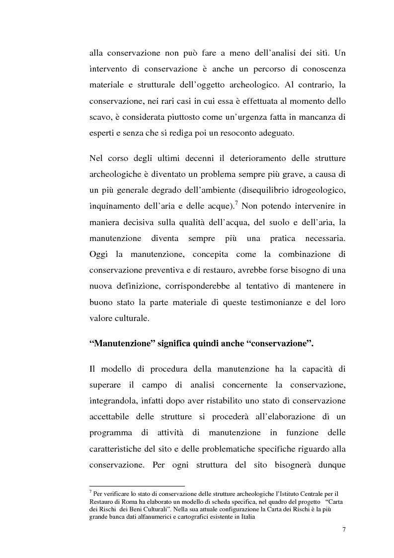 Anteprima della tesi: La manutenzione programmata sul sito archeologico di San Vincenzo al Volturno: Analisi e indagini preliminari sulla cappella di Santa Restituta, Pagina 6