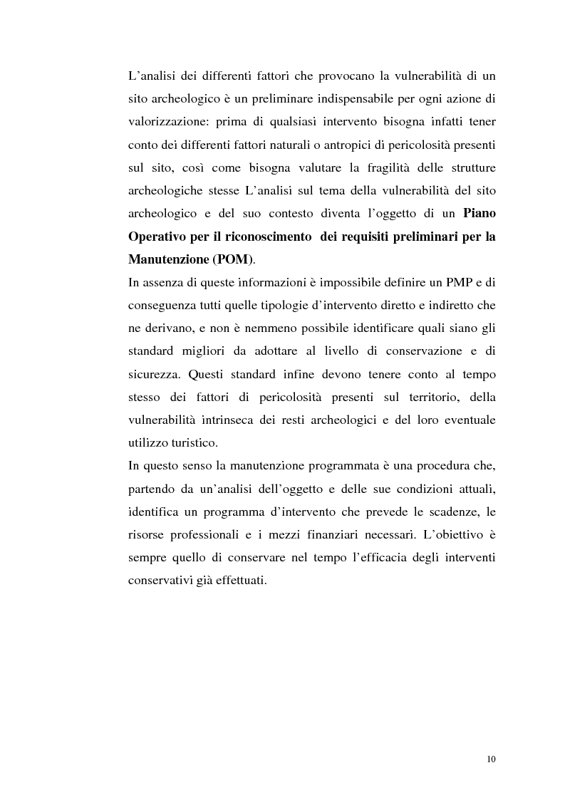Anteprima della tesi: La manutenzione programmata sul sito archeologico di San Vincenzo al Volturno: Analisi e indagini preliminari sulla cappella di Santa Restituta, Pagina 9