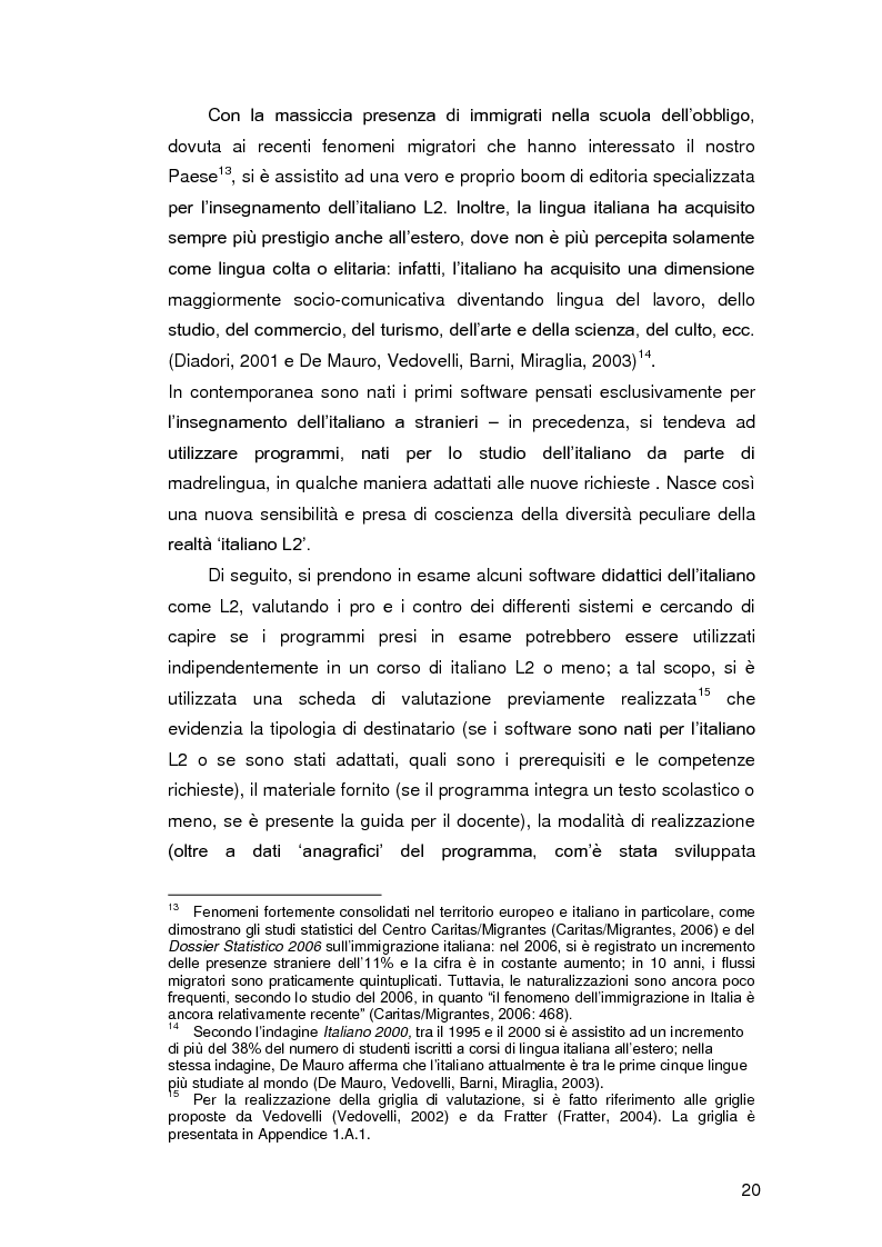Anteprima della tesi: Insegnare l'italiano L2 a distanza: esperienze e progetti, Pagina 13