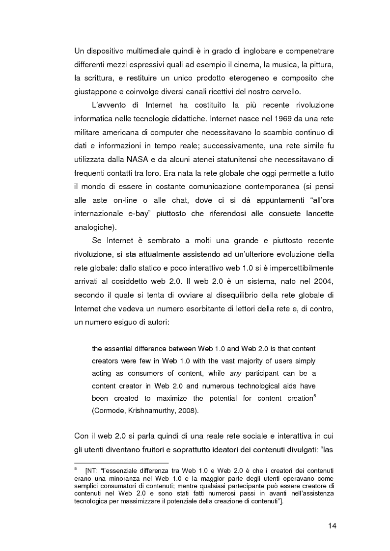Anteprima della tesi: Insegnare l'italiano L2 a distanza: esperienze e progetti, Pagina 7