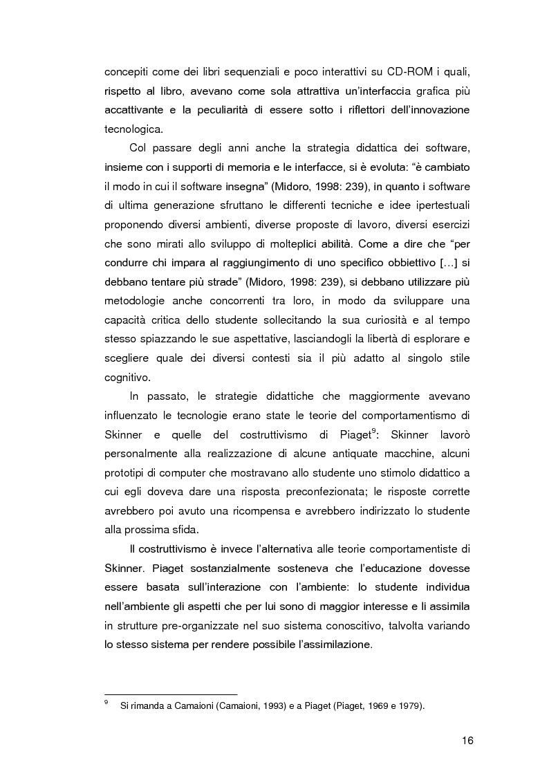 Anteprima della tesi: Insegnare l'italiano L2 a distanza: esperienze e progetti, Pagina 9