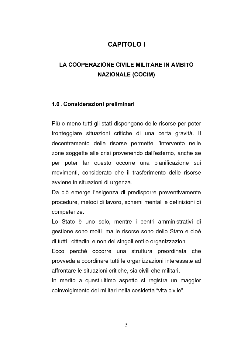Anteprima della tesi: Cooperazione civile militare nelle operazioni di supporto alla pace, Pagina 3