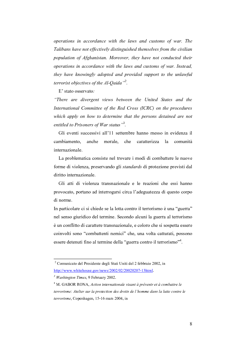 Anteprima della tesi: L'applicazione del diritto internazionale umanitario alle organizzazioni terroristiche, Pagina 3
