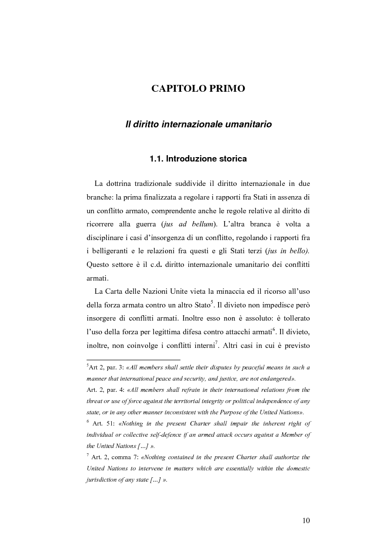 Anteprima della tesi: L'applicazione del diritto internazionale umanitario alle organizzazioni terroristiche, Pagina 5