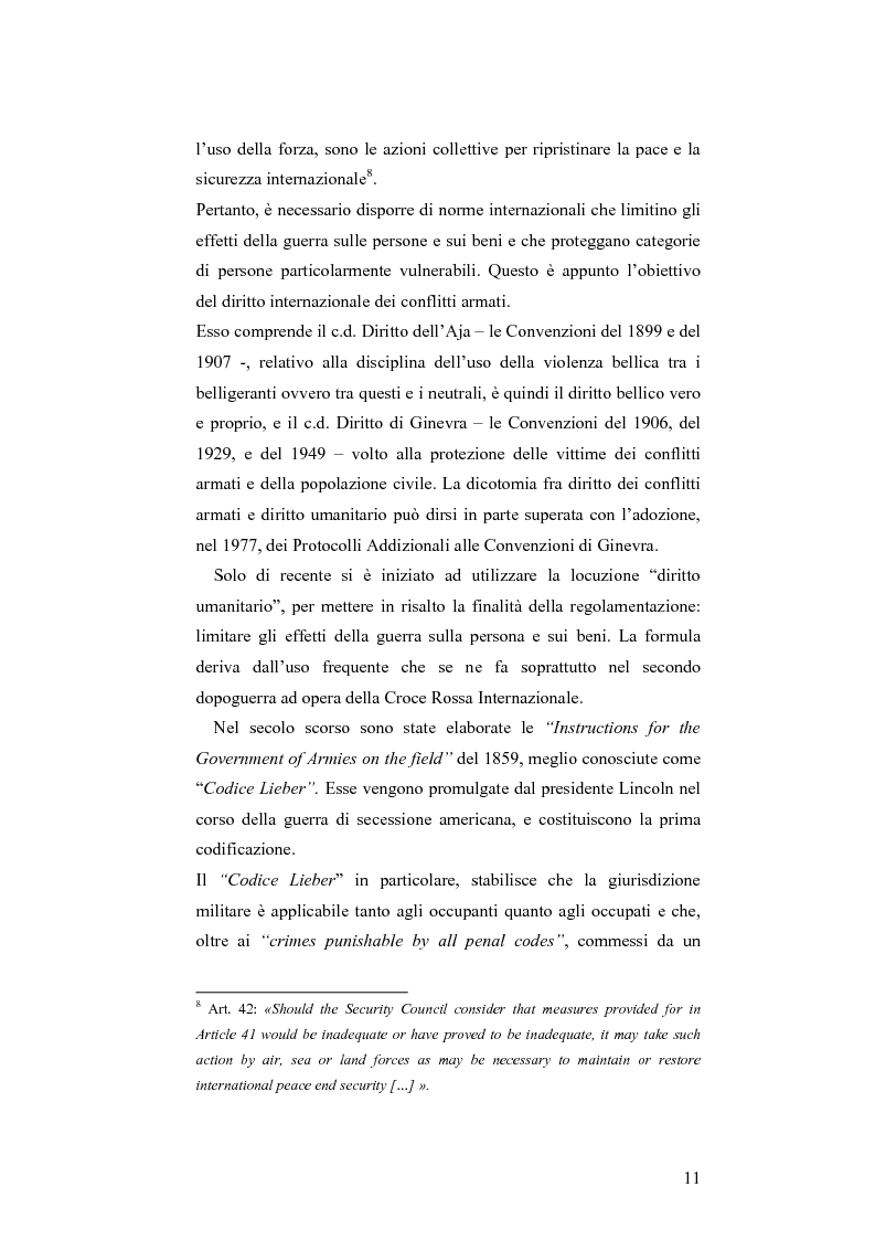 Anteprima della tesi: L'applicazione del diritto internazionale umanitario alle organizzazioni terroristiche, Pagina 6