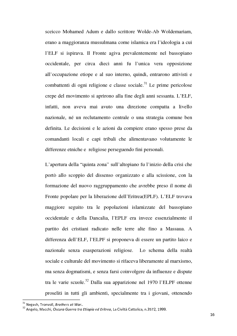 Anteprima della tesi: L'internazionalizzazione di un conflitto regionale: Eritrea-Etiopia, Pagina 12