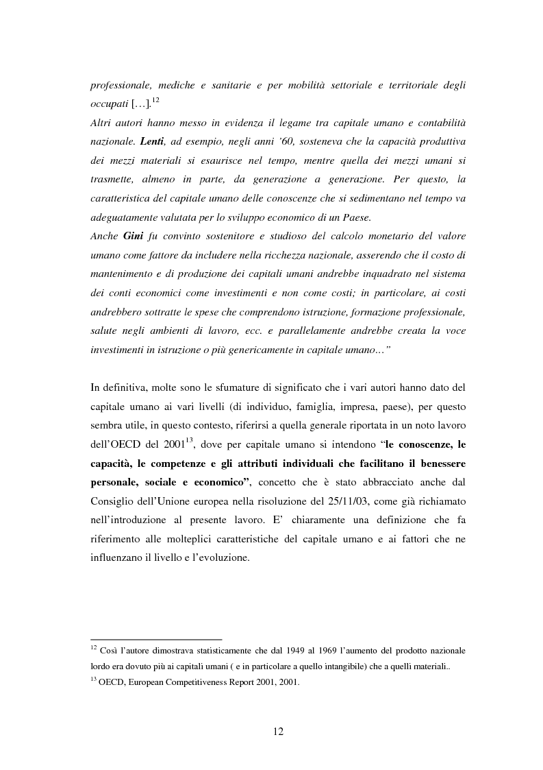 Anteprima della tesi: L'investimento nel capitale umano e il ruolo dell'istruzione: aspetti micro e macro, Pagina 10