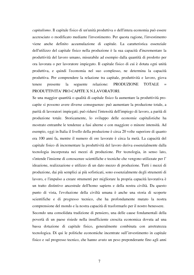 Anteprima della tesi: L'investimento nel capitale umano e il ruolo dell'istruzione: aspetti micro e macro, Pagina 5