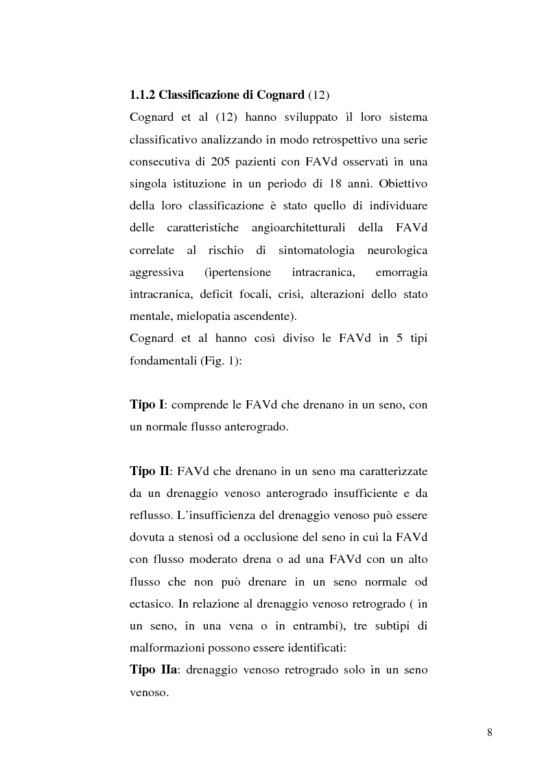 Anteprima della tesi: Le fistole arterovenose durali senza drenaggio in un seno venoso durale: esperienza di un singolo centro e valutazione dei trattamenti chirurgico ed endovascolare, Pagina 8