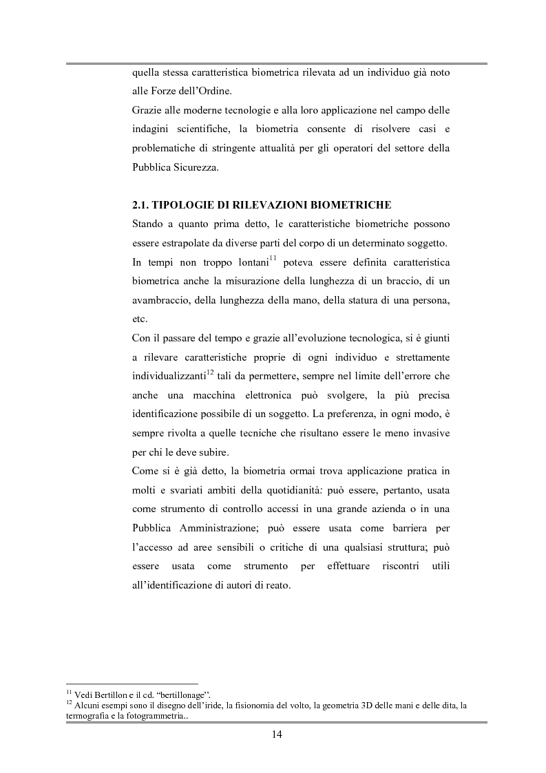 Anteprima della tesi: Le indagini tese al riconoscimento di autore di reato tramite immagini, Pagina 10