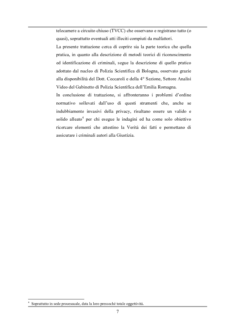 Anteprima della tesi: Le indagini tese al riconoscimento di autore di reato tramite immagini, Pagina 3