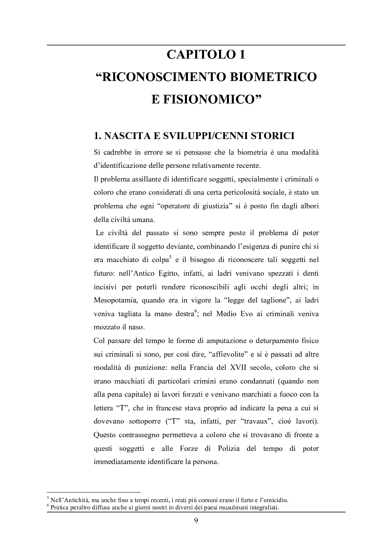 Anteprima della tesi: Le indagini tese al riconoscimento di autore di reato tramite immagini, Pagina 5