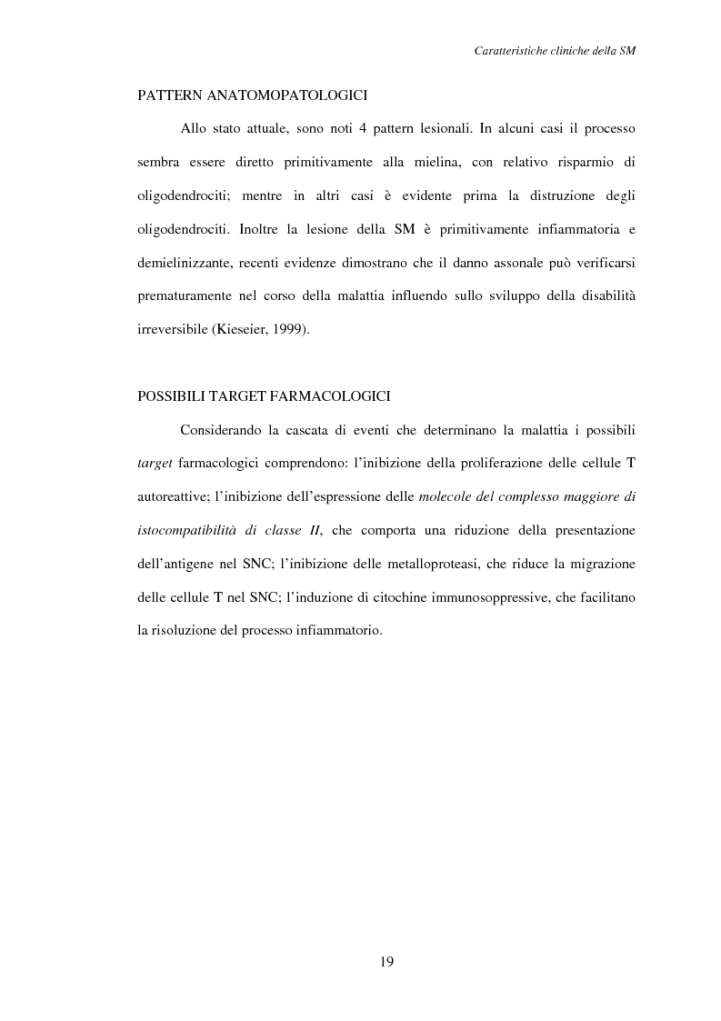Anteprima della tesi: Aspetti psicosociali nei pazienti affetti da sclerosi multipla - Ruolo dei caregivers e dei supporti esterni. Trattamenti integrati per migliorare la qualità della vita, Pagina 10