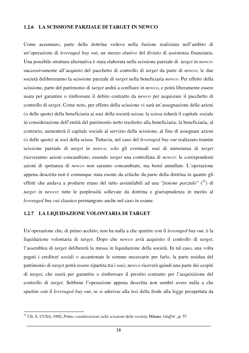 Anteprima della tesi: Il merger leveraged buy out - L'art. 2501 bis nella riforma del diritto societario, Pagina 10