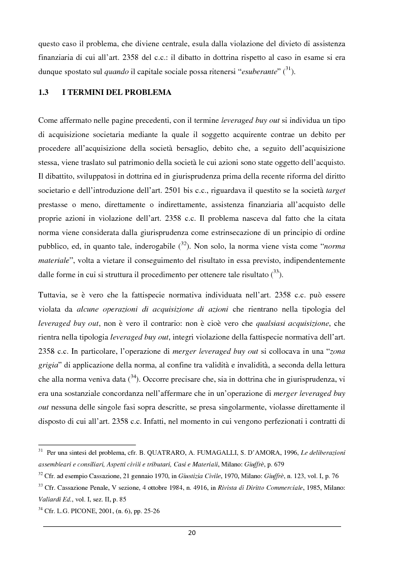 Anteprima della tesi: Il merger leveraged buy out - L'art. 2501 bis nella riforma del diritto societario, Pagina 12