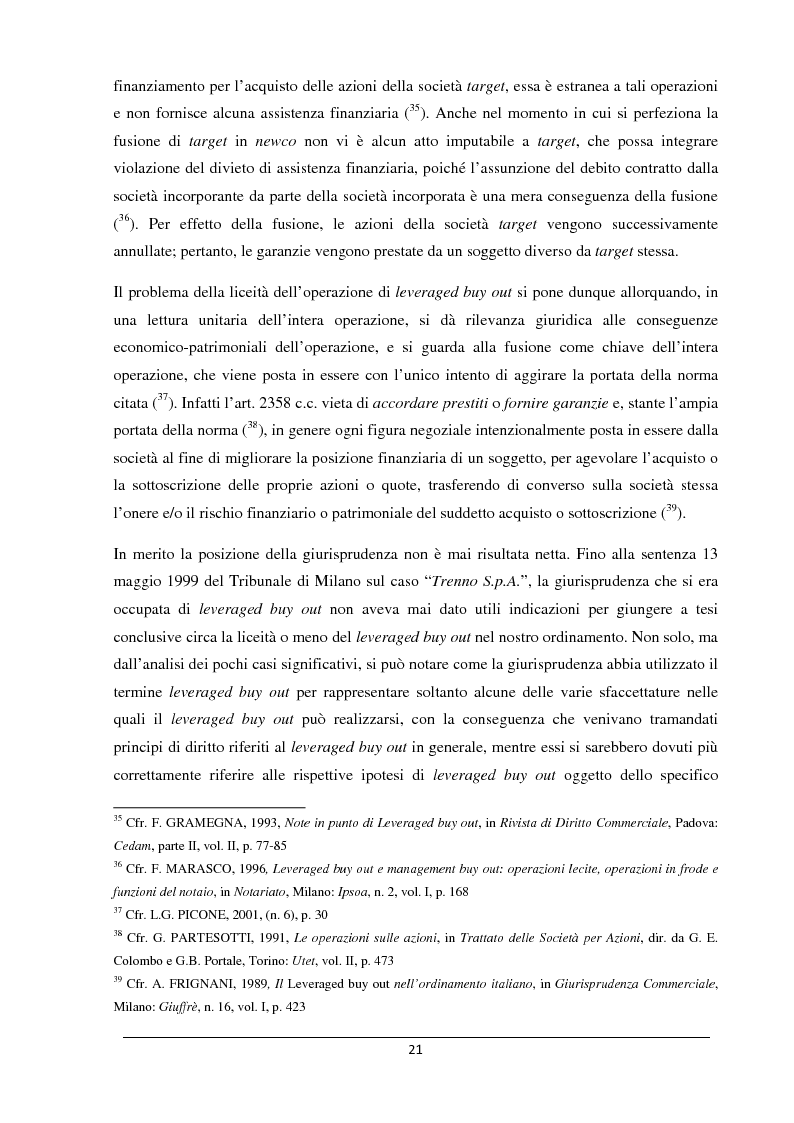 Anteprima della tesi: Il merger leveraged buy out - L'art. 2501 bis nella riforma del diritto societario, Pagina 13