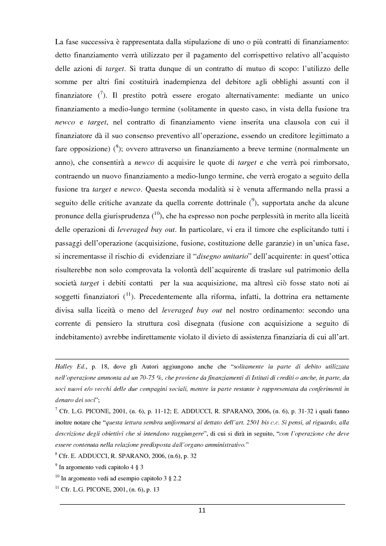 Anteprima della tesi: Il merger leveraged buy out - L'art. 2501 bis nella riforma del diritto societario, Pagina 3