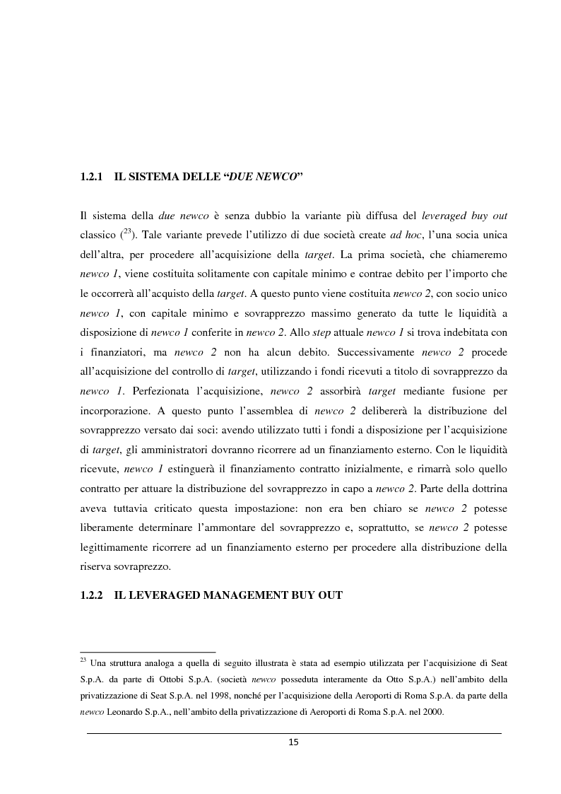 Anteprima della tesi: Il merger leveraged buy out - L'art. 2501 bis nella riforma del diritto societario, Pagina 7