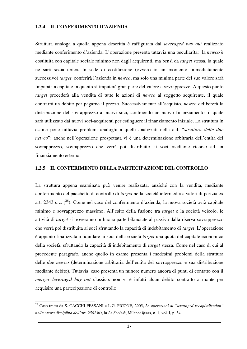 Anteprima della tesi: Il merger leveraged buy out - L'art. 2501 bis nella riforma del diritto societario, Pagina 9