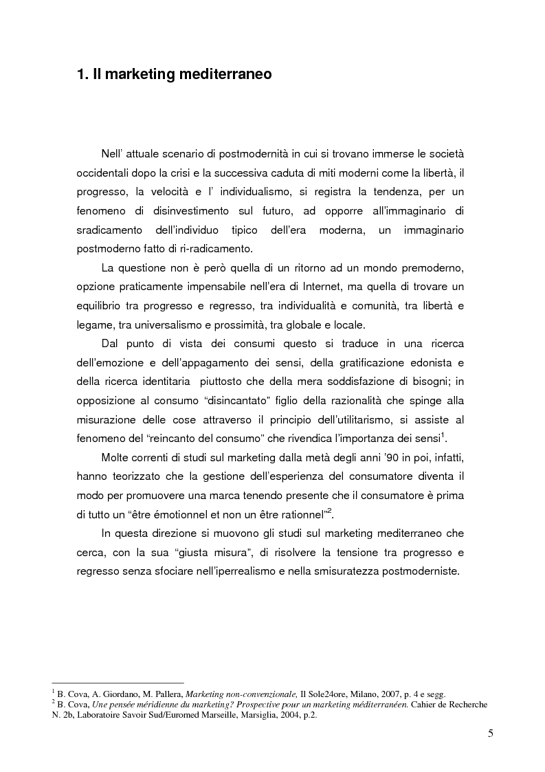 Anteprima della tesi: Comunicare i valori mediterranei: il caso Camper, Pagina 2