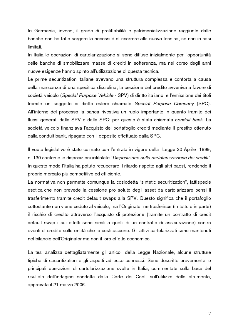 Anteprima della tesi: Aspetti finanziari e reali della cartolarizzazione dei crediti delle imprese siciliane, Pagina 2