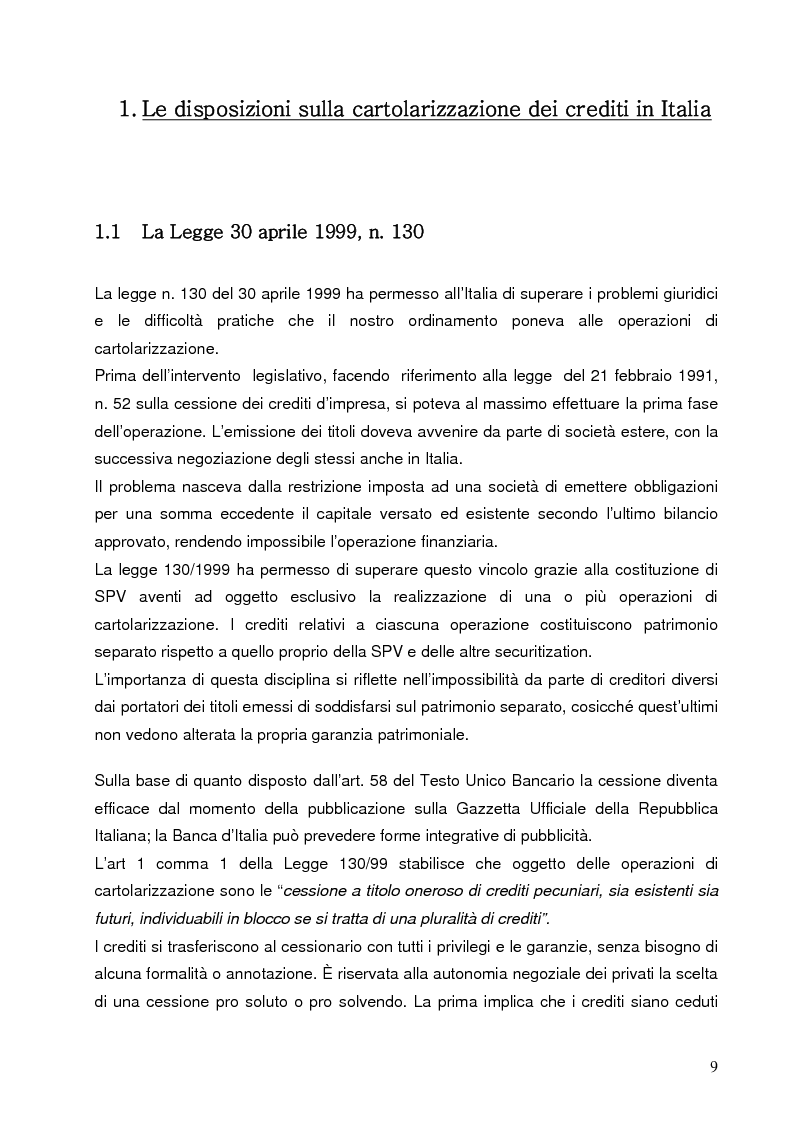 Anteprima della tesi: Aspetti finanziari e reali della cartolarizzazione dei crediti delle imprese siciliane, Pagina 4