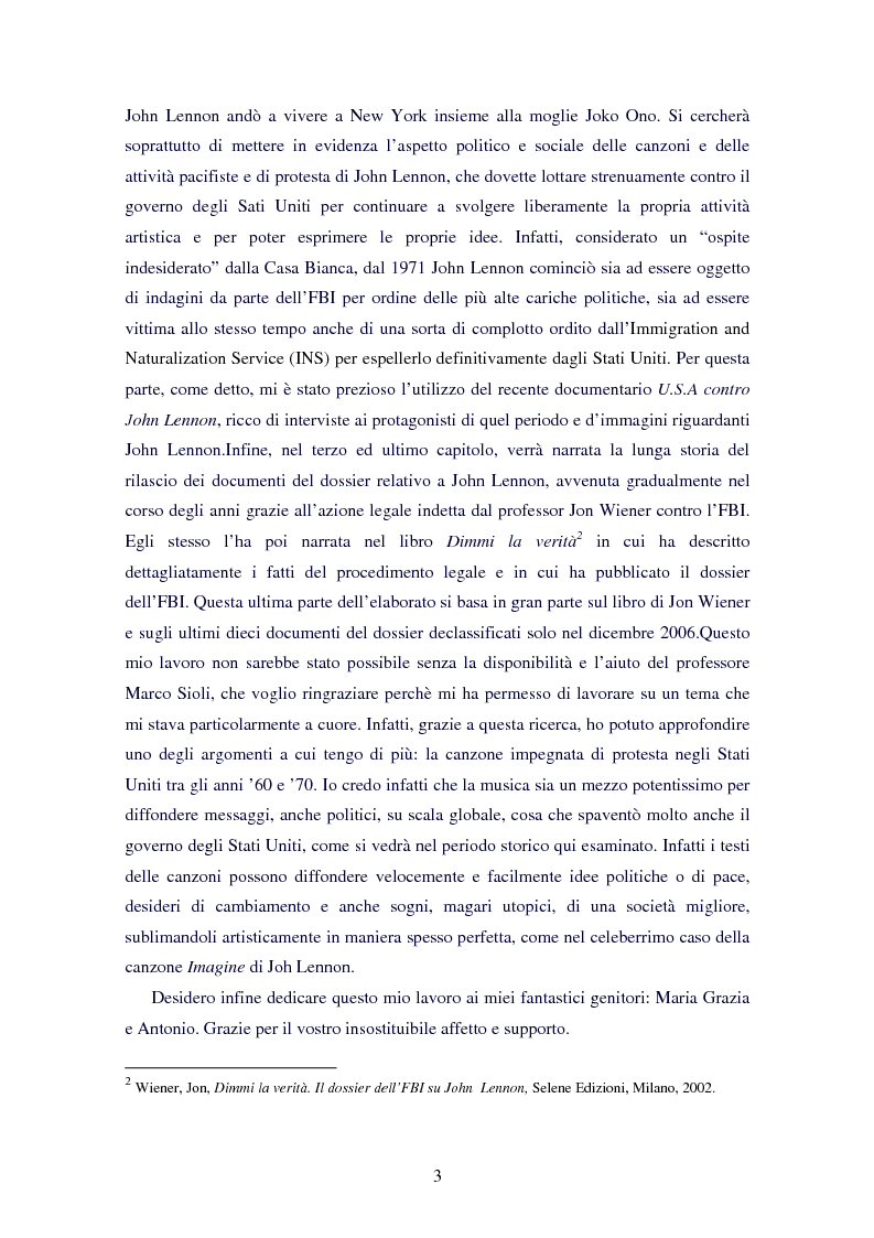 Anteprima della tesi: L'ospite indesiderato. Il governo degli Stati Uniti contro John Lennon (1971-1976)., Pagina 3
