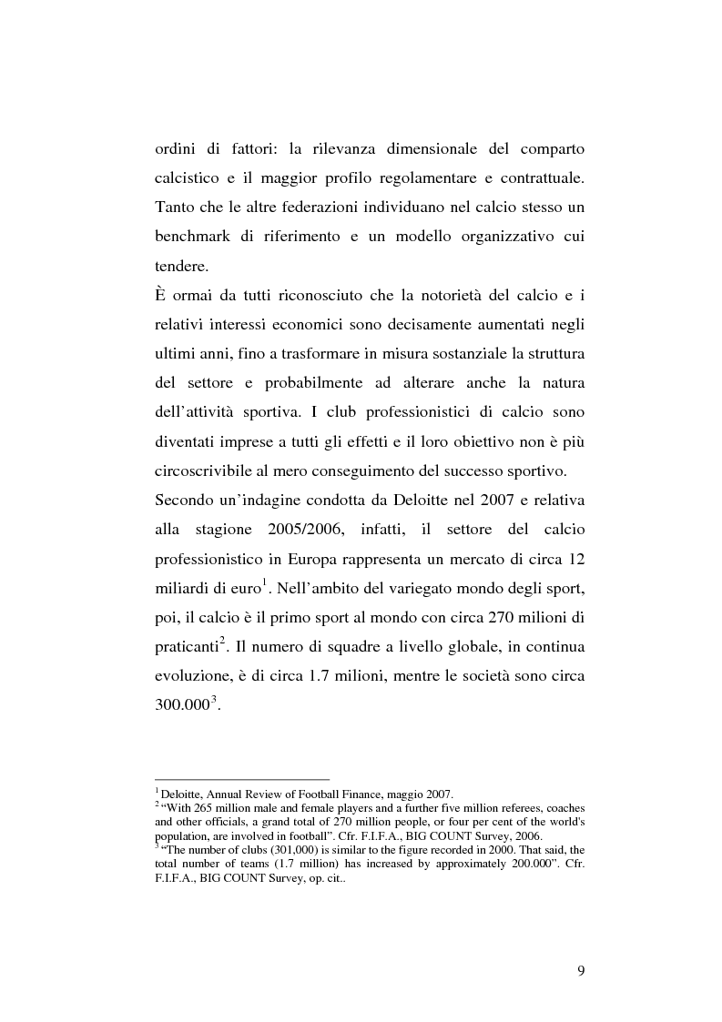 Anteprima della tesi: Le società di calcio nel contesto di gruppo aziendale: un confronto internazionale, Pagina 2