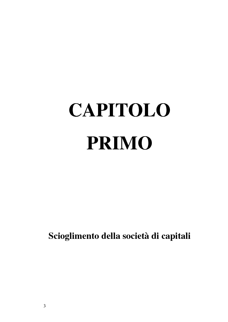 Anteprima della tesi: La nuova disciplina della liquidazione nelle società di capitali, Pagina 1
