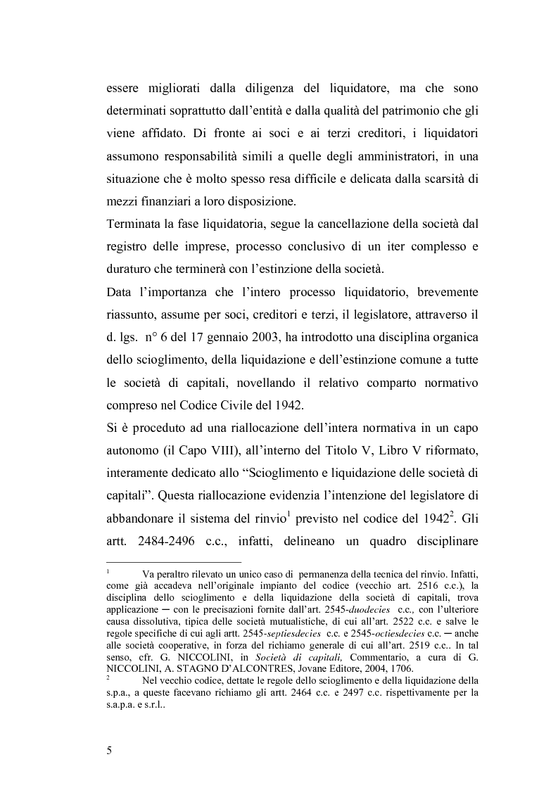 Anteprima della tesi: La nuova disciplina della liquidazione nelle società di capitali, Pagina 3