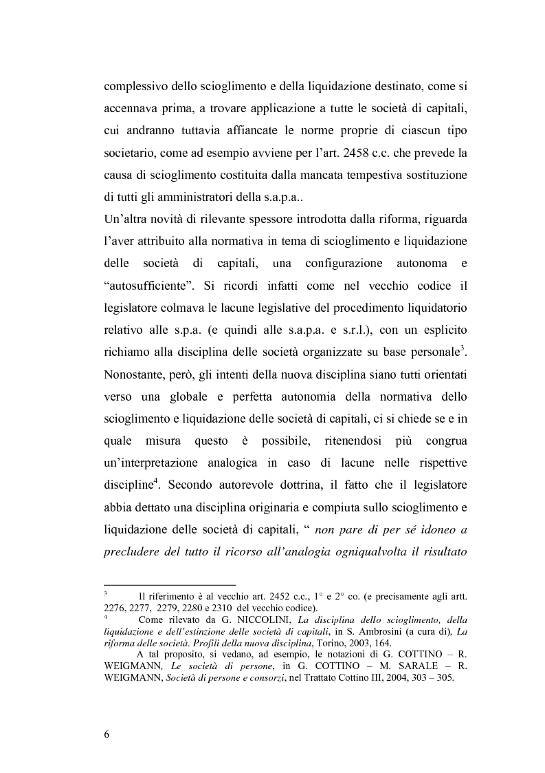 Anteprima della tesi: La nuova disciplina della liquidazione nelle società di capitali, Pagina 4