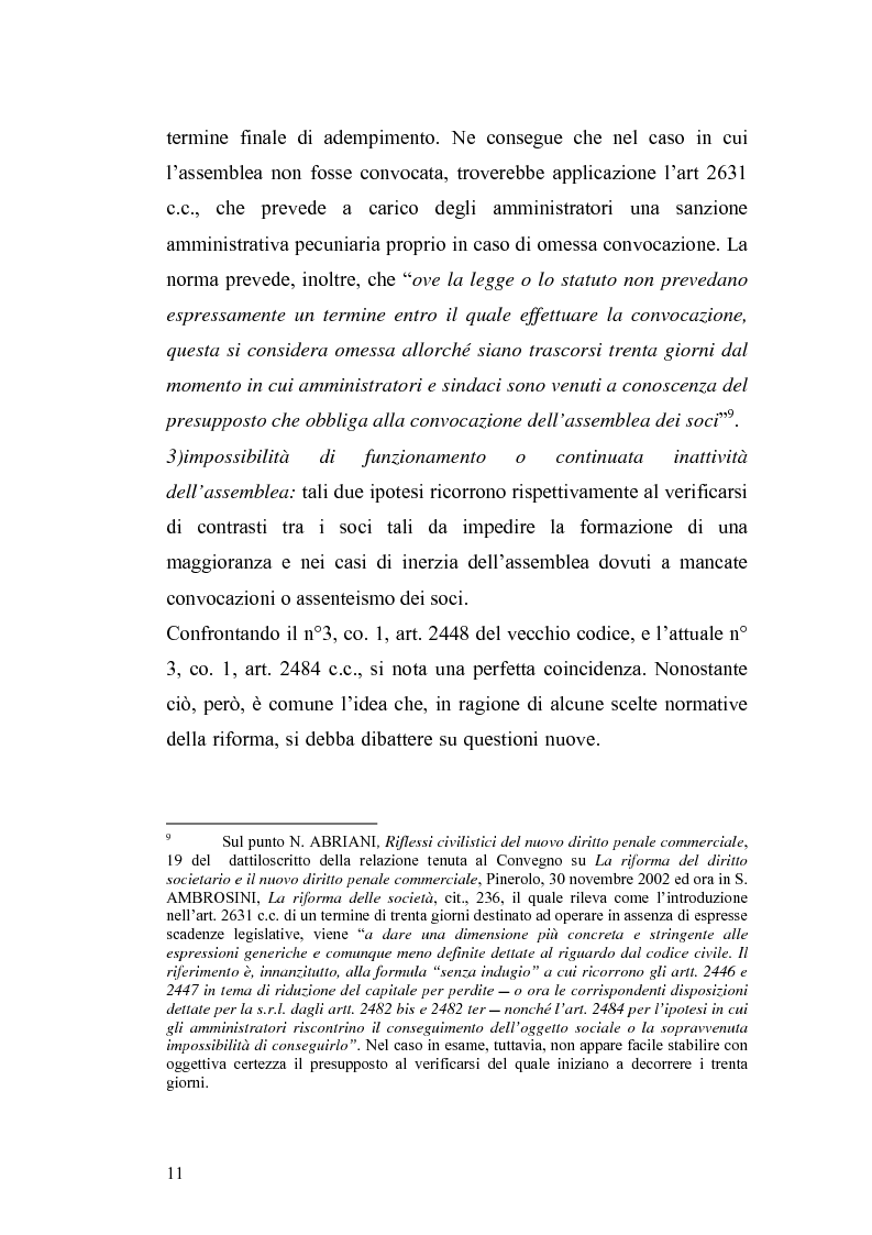 Anteprima della tesi: La nuova disciplina della liquidazione nelle società di capitali, Pagina 9