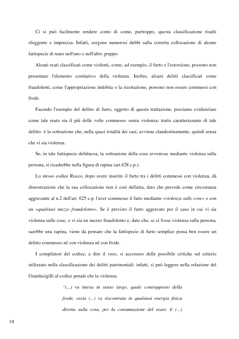 Anteprima della tesi: Il delitto di furto, Pagina 13