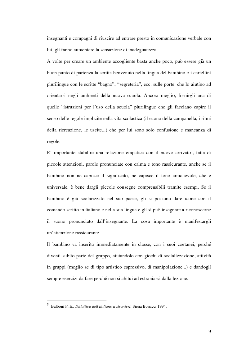 Anteprima della tesi: Le difficoltà di comprensione dei bambini stranieri e la semplificazione dei testi, Pagina 6