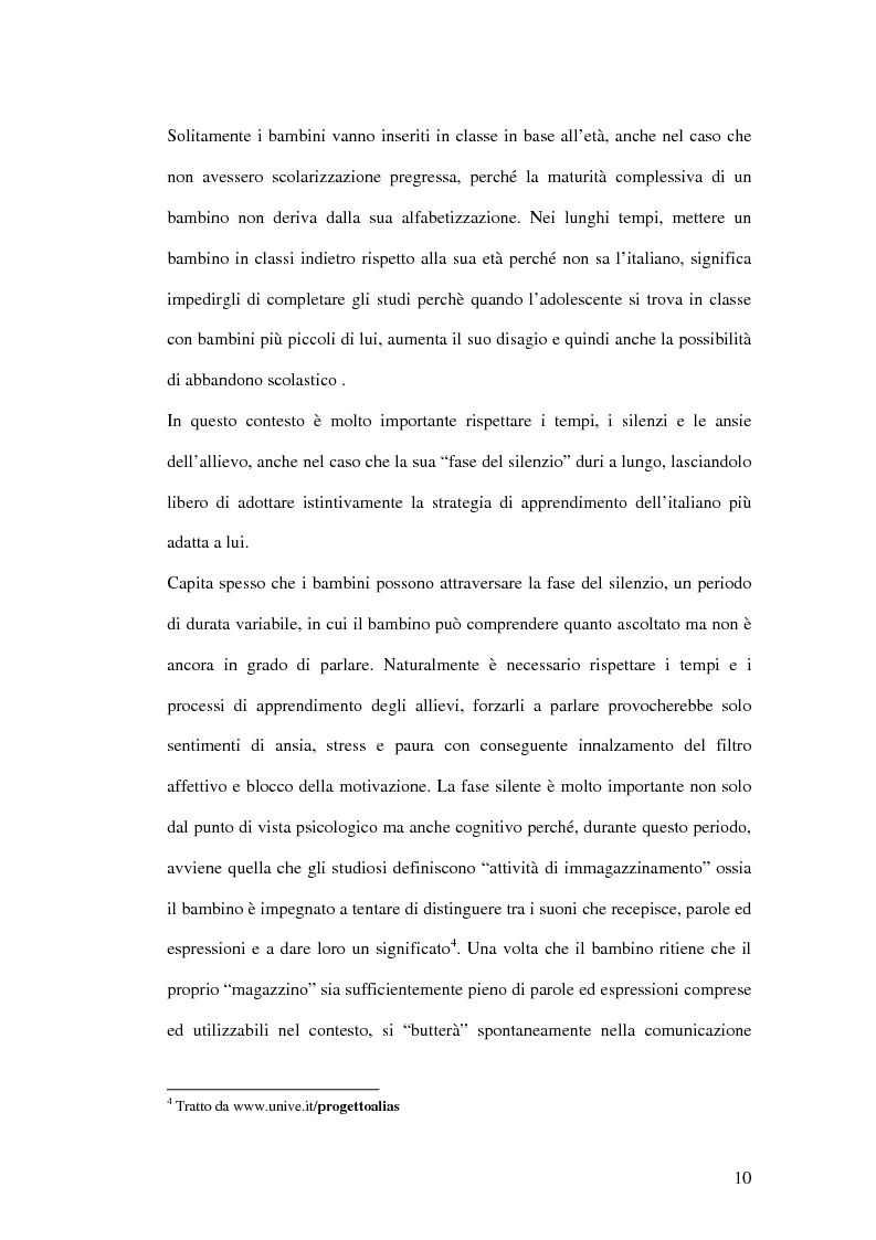 Anteprima della tesi: Le difficoltà di comprensione dei bambini stranieri e la semplificazione dei testi, Pagina 7