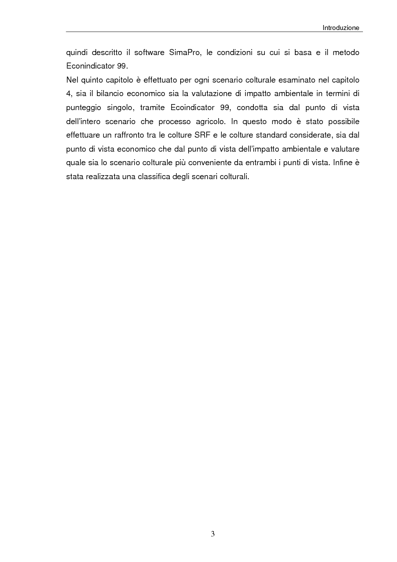 Anteprima della tesi: Analisi tecnica, economica ed ambientale di un campo coltivato a biomassa legnosa, Pagina 3