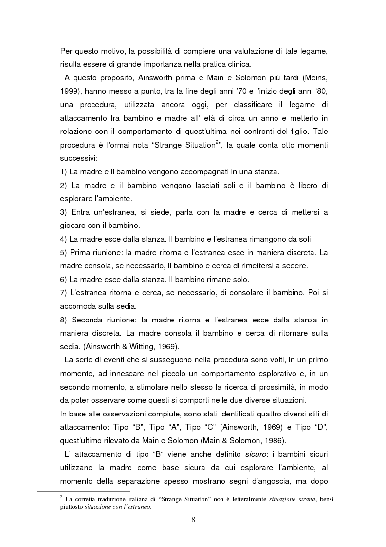 Anteprima della tesi: Disorganizzazione dell'attaccamento ed esiti psicopatologici lungo il ciclo di vita, Pagina 4