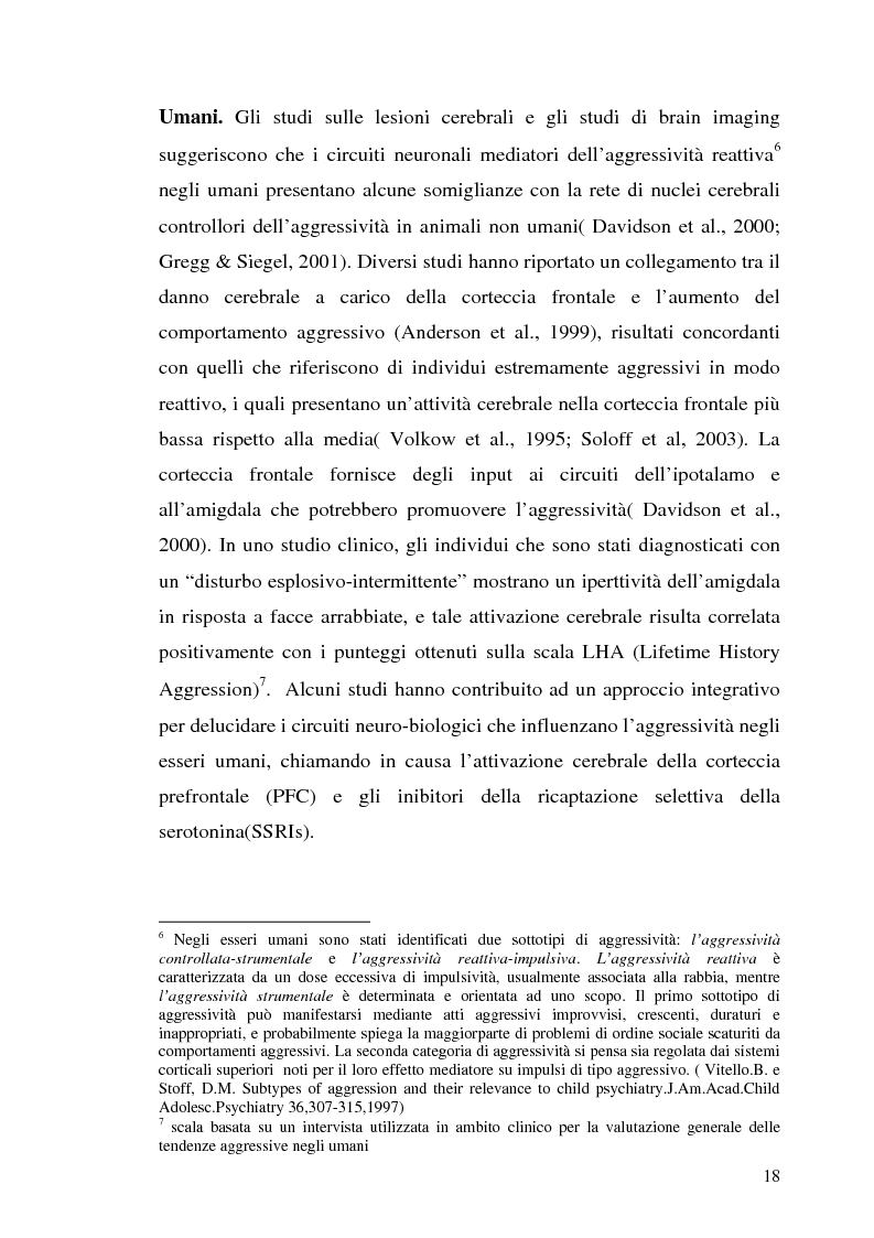 Anteprima della tesi: L'interazione tra fattori genetici e ambientali nelle condotte aggressive e antisociali degli adolescenti: il ruolo del polimorfismo MAOA (monoamina ossidasi-A), Pagina 15