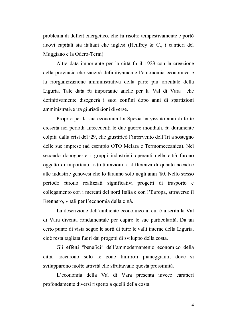 Anteprima della tesi: L'economia della Val di Vara tra Otto e Novecento, Pagina 2