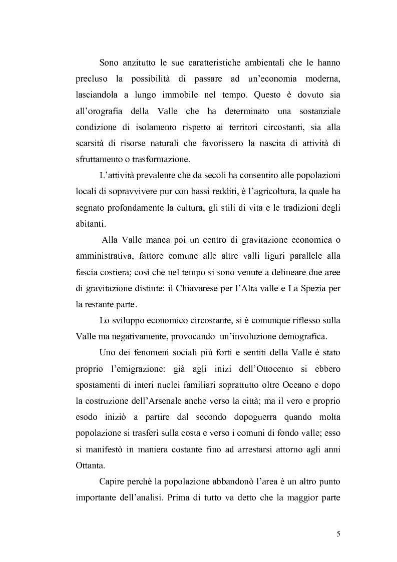 Anteprima della tesi: L'economia della Val di Vara tra Otto e Novecento, Pagina 3