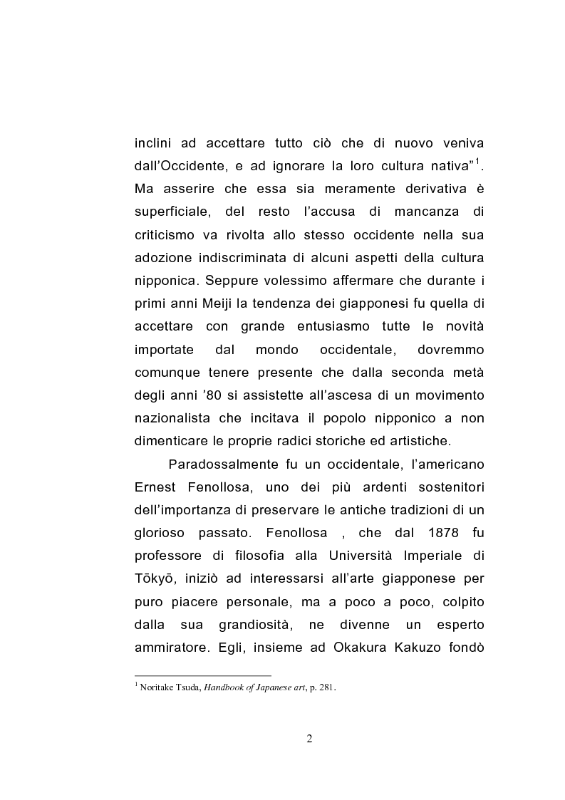 Anteprima della tesi: Gli sviluppi della scultura giapponese dell'era Meiji, Pagina 2
