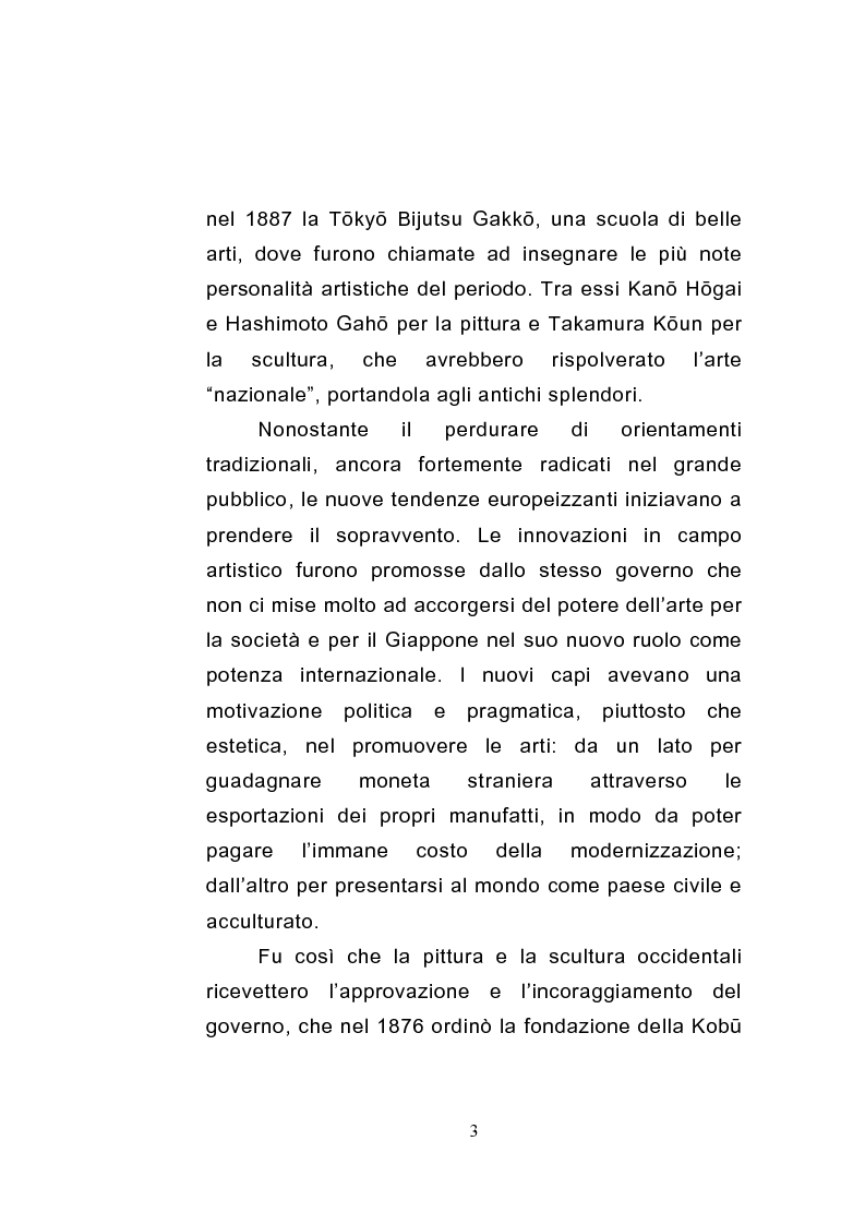 Anteprima della tesi: Gli sviluppi della scultura giapponese dell'era Meiji, Pagina 3