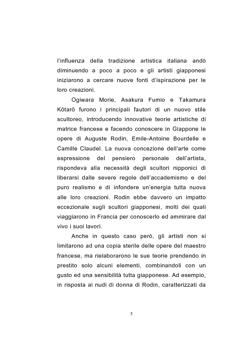 Anteprima della tesi: Gli sviluppi della scultura giapponese dell'era Meiji, Pagina 5