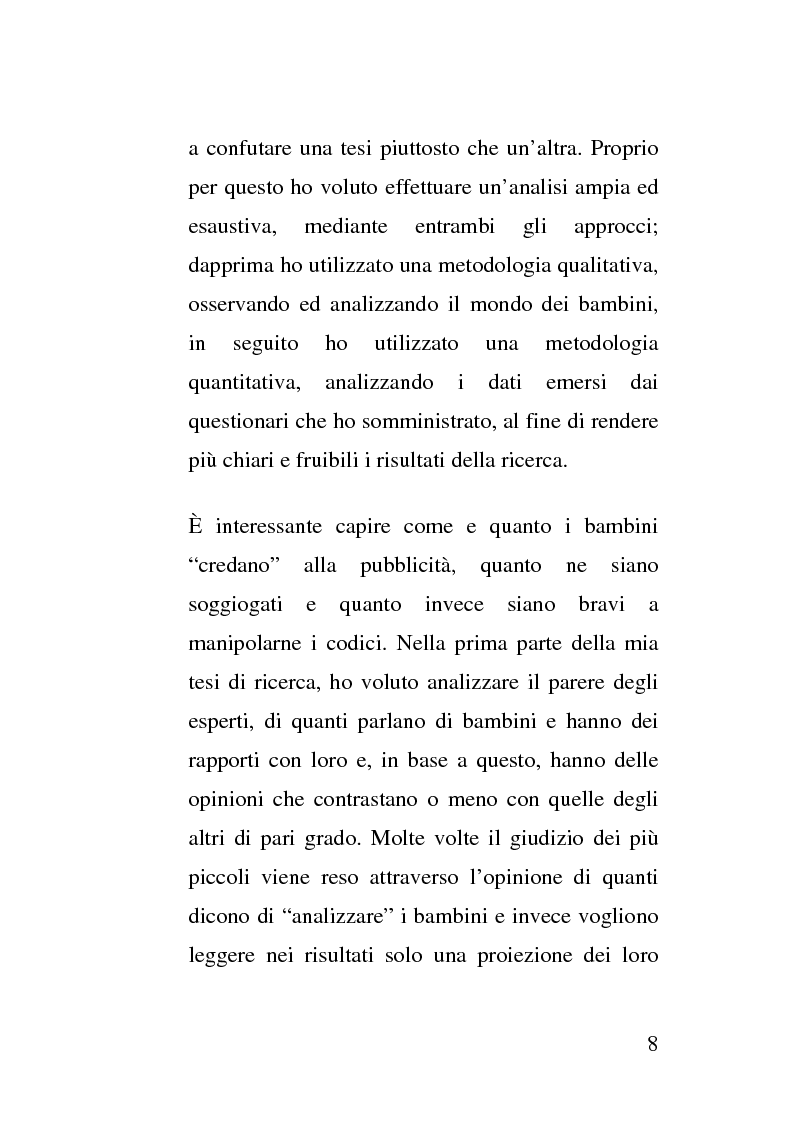 Anteprima della tesi: La crescita socio - emotivo - cognitiva del bambino attraverso lo spot e la tutela dei minori, Pagina 2