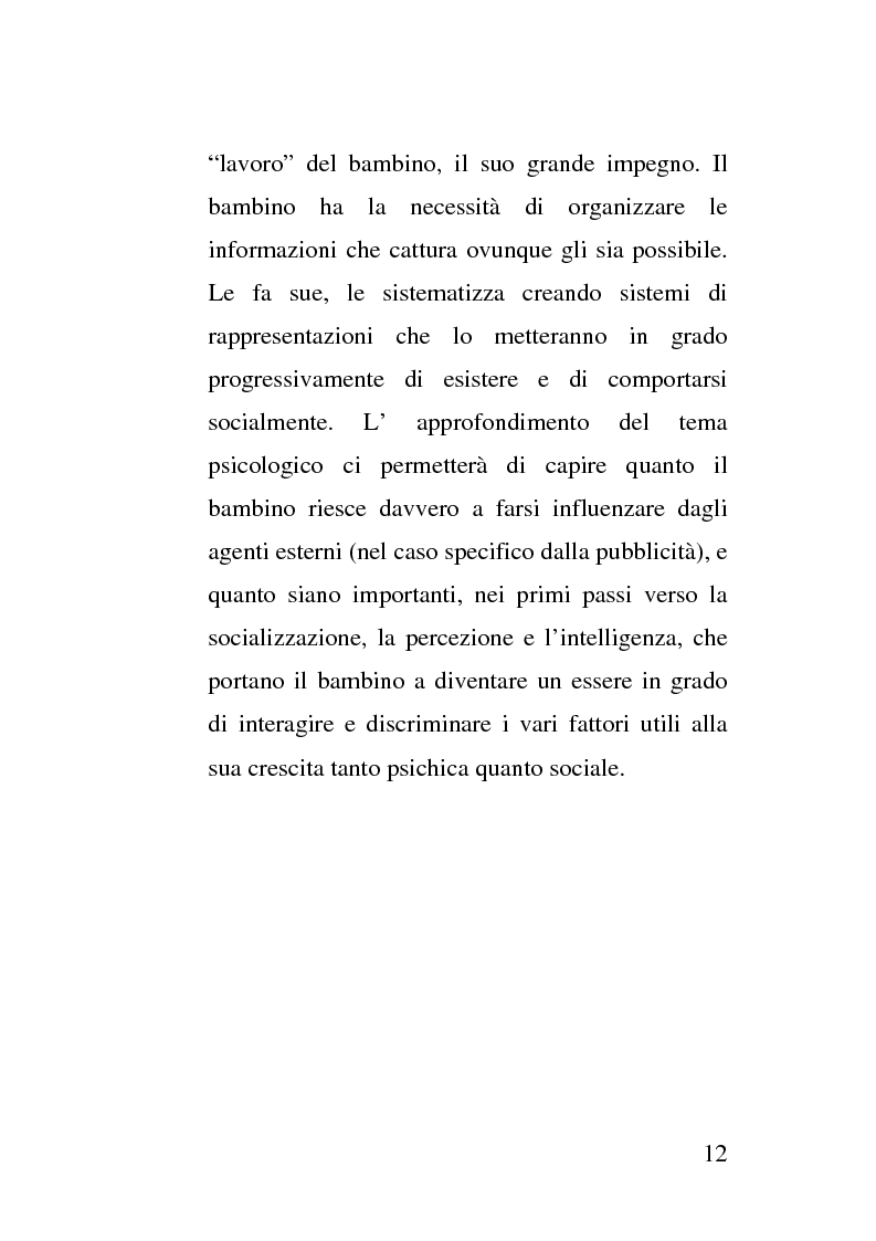 Anteprima della tesi: La crescita socio - emotivo - cognitiva del bambino attraverso lo spot e la tutela dei minori, Pagina 6