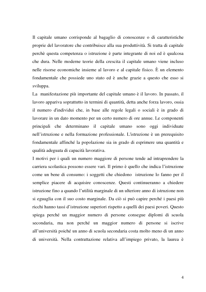 Anteprima della tesi: Le transizioni scuola-lavoro dei giovani. Teoria ed evidenza empirica, Pagina 4