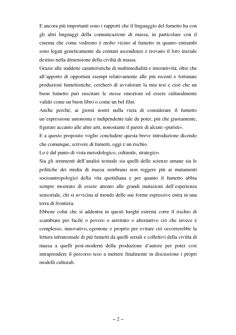 Anteprima della tesi: La comunicazione massmediologica nel fumetto: un'analisi, Pagina 2