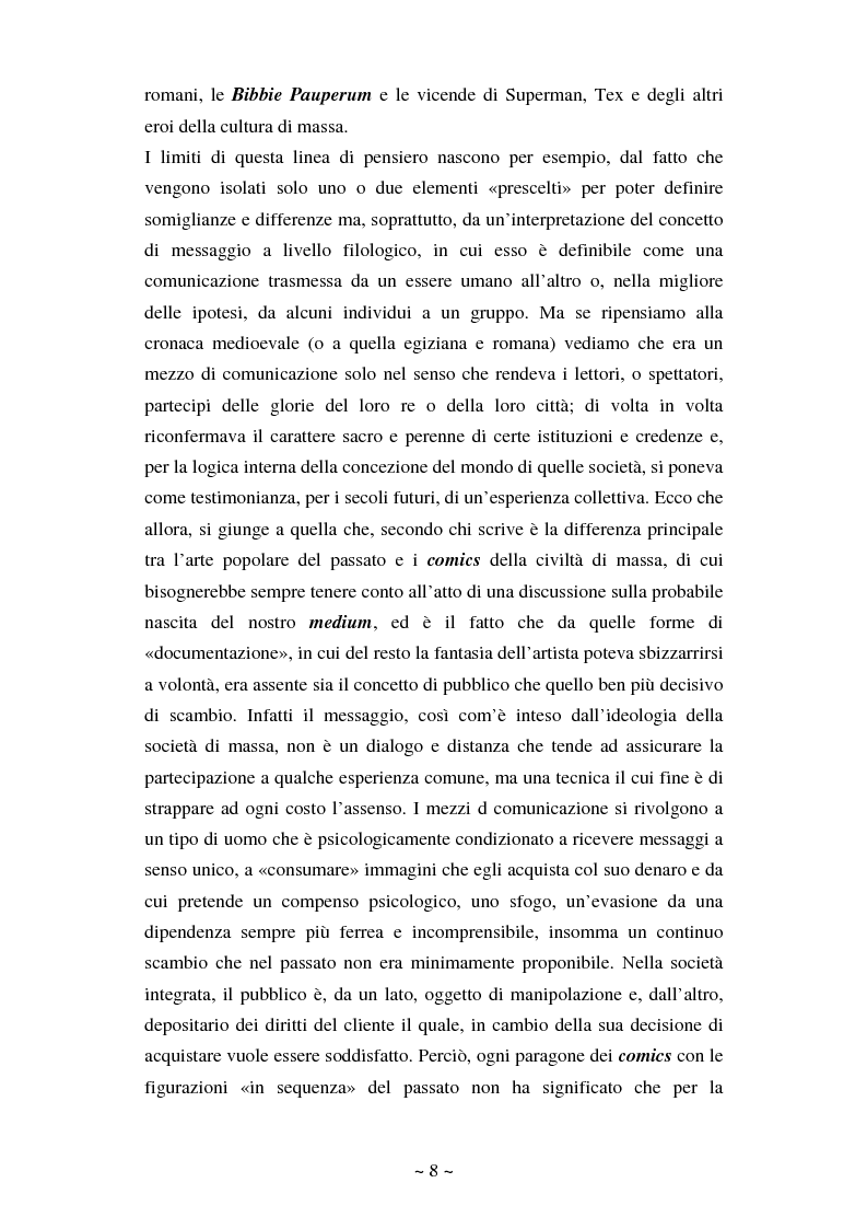 Anteprima della tesi: La comunicazione massmediologica nel fumetto: un'analisi, Pagina 7