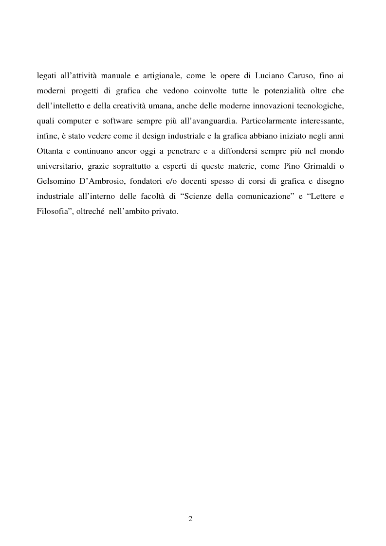 Anteprima della tesi: Design e produzione grafica in Campania nella seconda metà del 900, Pagina 2